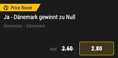 bwin price boost auf dänemark besiegt slowenien zu null