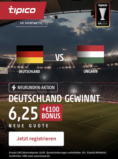 Deutschland Boost bei Tipico