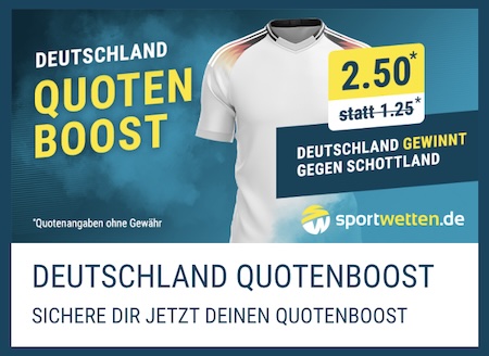 Sportwetten.de Boost Deutschland Schottland