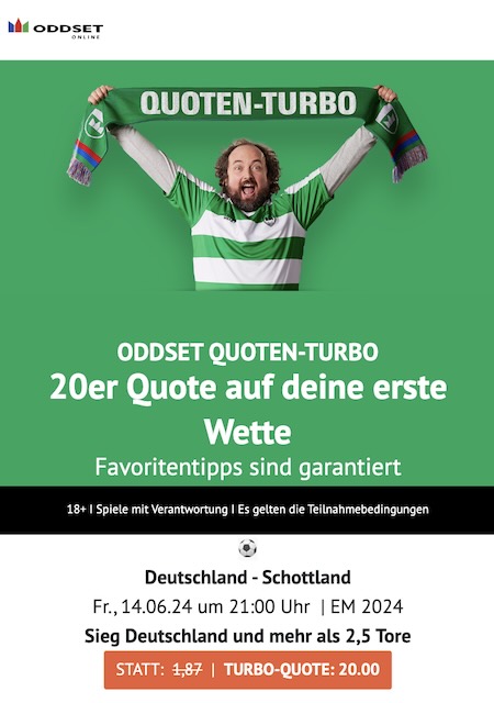 ODDSET Boost Deutschland Sieg