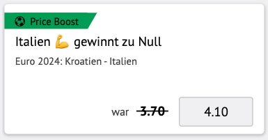 Boost bei ODDSET kro VS ita