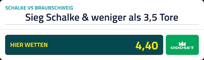 Sieg Schalke und weniger als 3,5 Tore Boost
