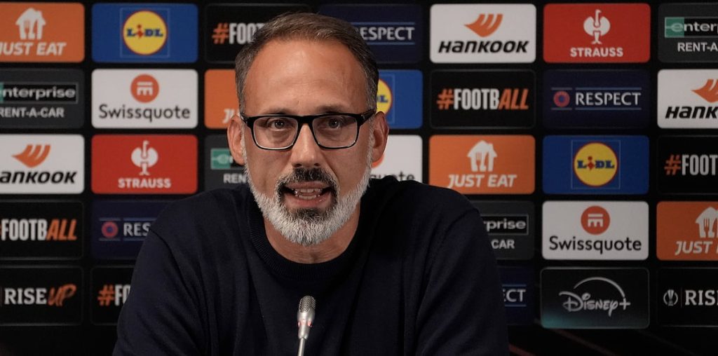 Trainer Matarazzo von Hoffenheim vor dem Spiel in der Europa League gegen Midtjylland