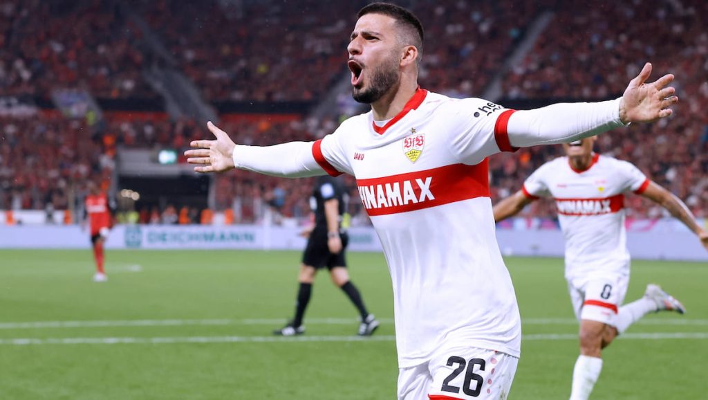 Jubel bei Undav vor Champions League Spiel am 1.10