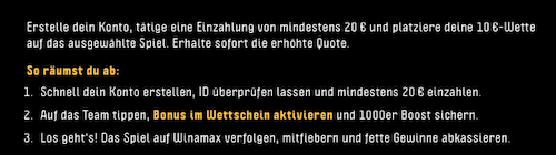 Winamax Boost Bedingungen