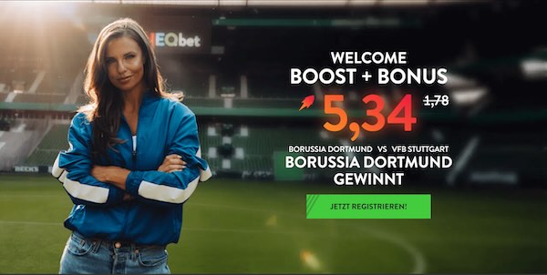 NEO.bet Boost erhöhte Quote Dormtund gewinnt vs. Stuttgart am 22.11.