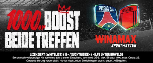 winamax boost, psg fcb, 4.11.
