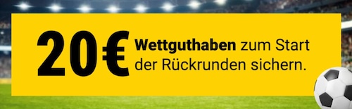 Interwetten Bonus 20€ Restart20, 08.01.